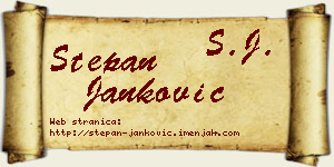 Stepan Janković vizit kartica
